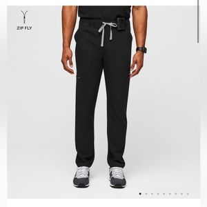 Men’s Black Figs Cairo Cargo Pants with Zip fly. Size XL short.